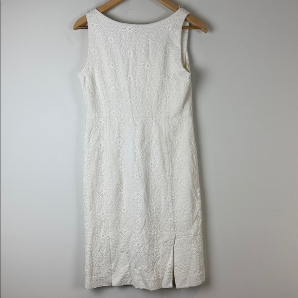 Club Monaco Ivory Floral Midi Dress Size 4 - Picture 4 of 7